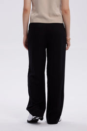 Pantalón Mujer Palazzo Liso Negro
