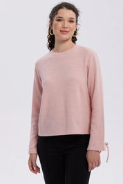 Sweater Mujer Mangas Palo Rosa