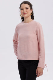 Sweater Mujer Mangas Palo Rosa