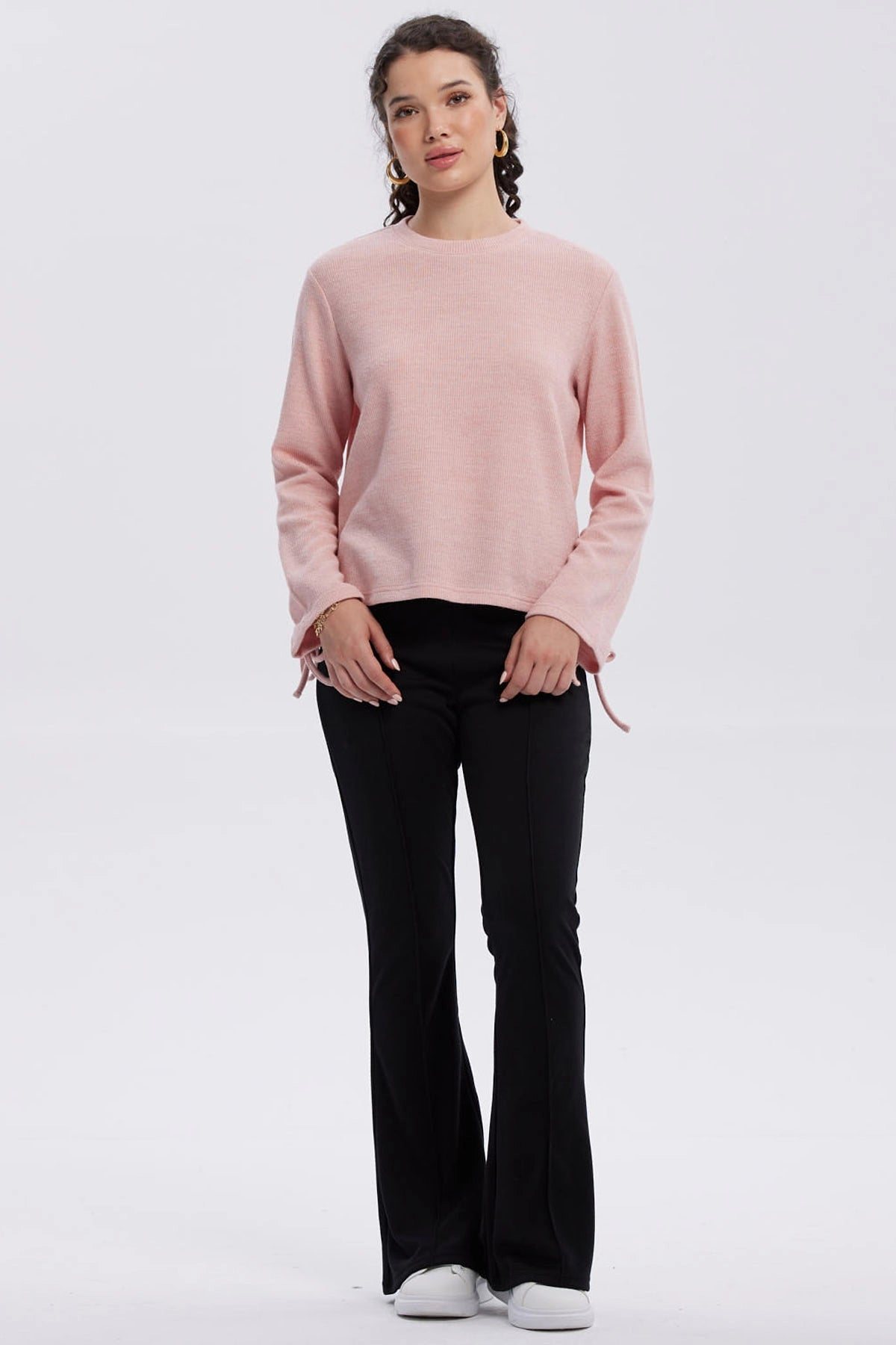 Sweater Mujer Mangas Palo Rosa