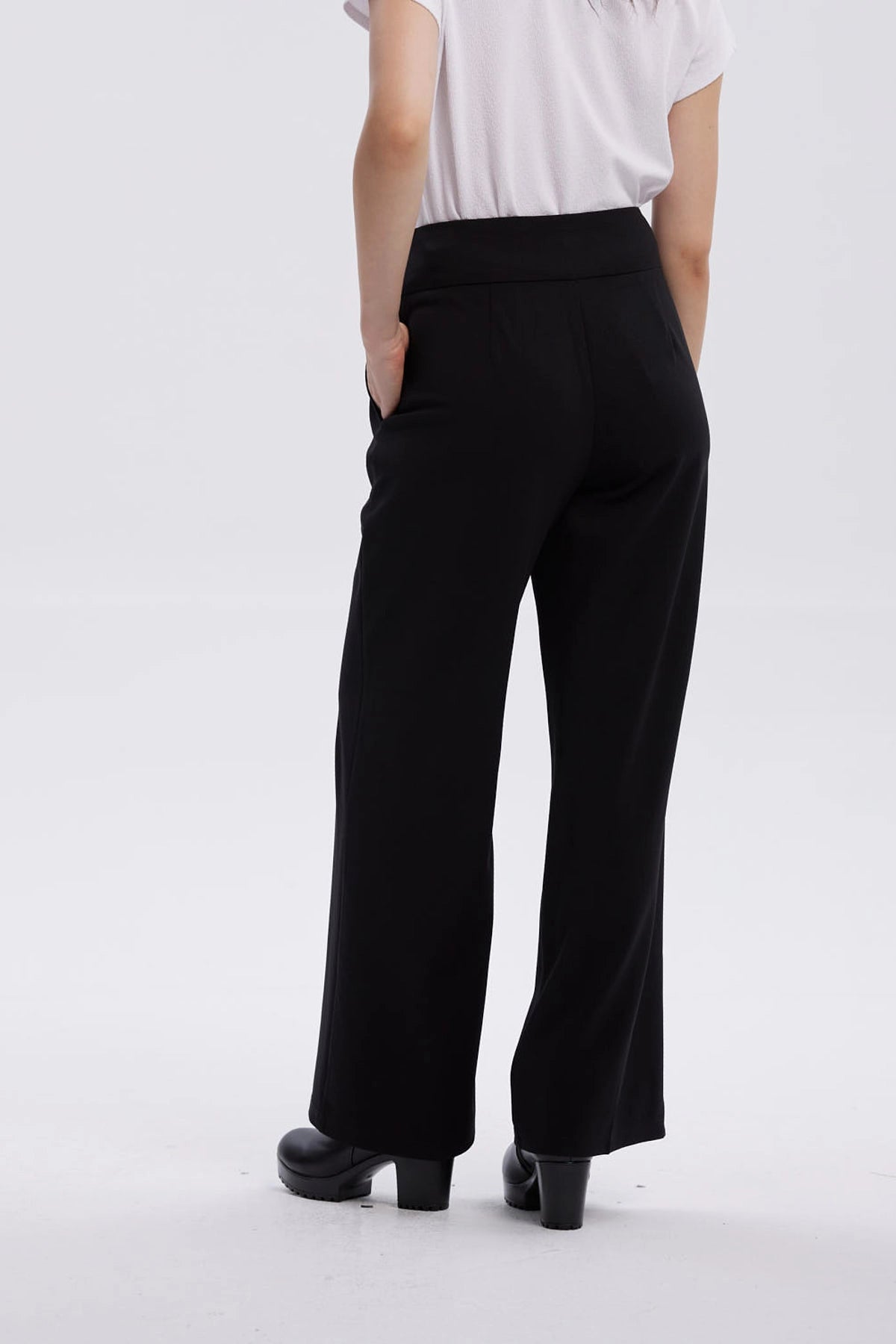 Pantalón Mujer Sastrero Con Cinturón Negro