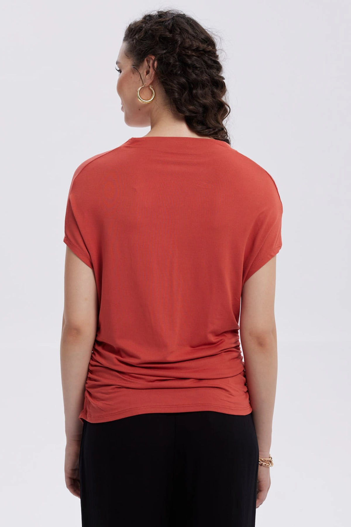 Polera Mujer Animal Print Terracota