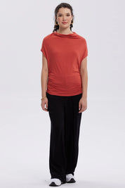 Polera Mujer Animal Print Terracota