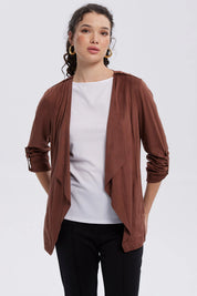 Chaqueta Mujer Antelina Café Oscuro
