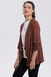 Chaqueta Mujer Antelina Café Oscuro