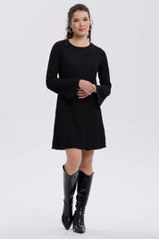 Vestido Mujer Flare Corto Negro