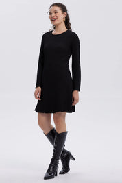 Vestido Mujer Flare Corto Negro