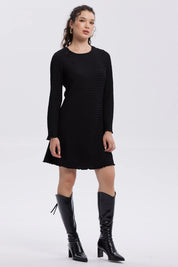 Vestido Mujer Flare Corto Negro