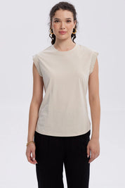 Polera Mujer Satín Arena