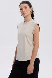 Polera Mujer Satín Arena