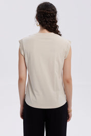 Polera Mujer Satín Arena