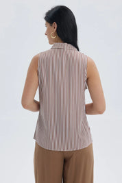 Blusa Mujer Abotonada Rapport Café Oscuro