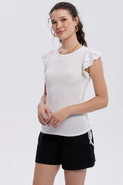 Polera Mujer Manga Vuelos Arena