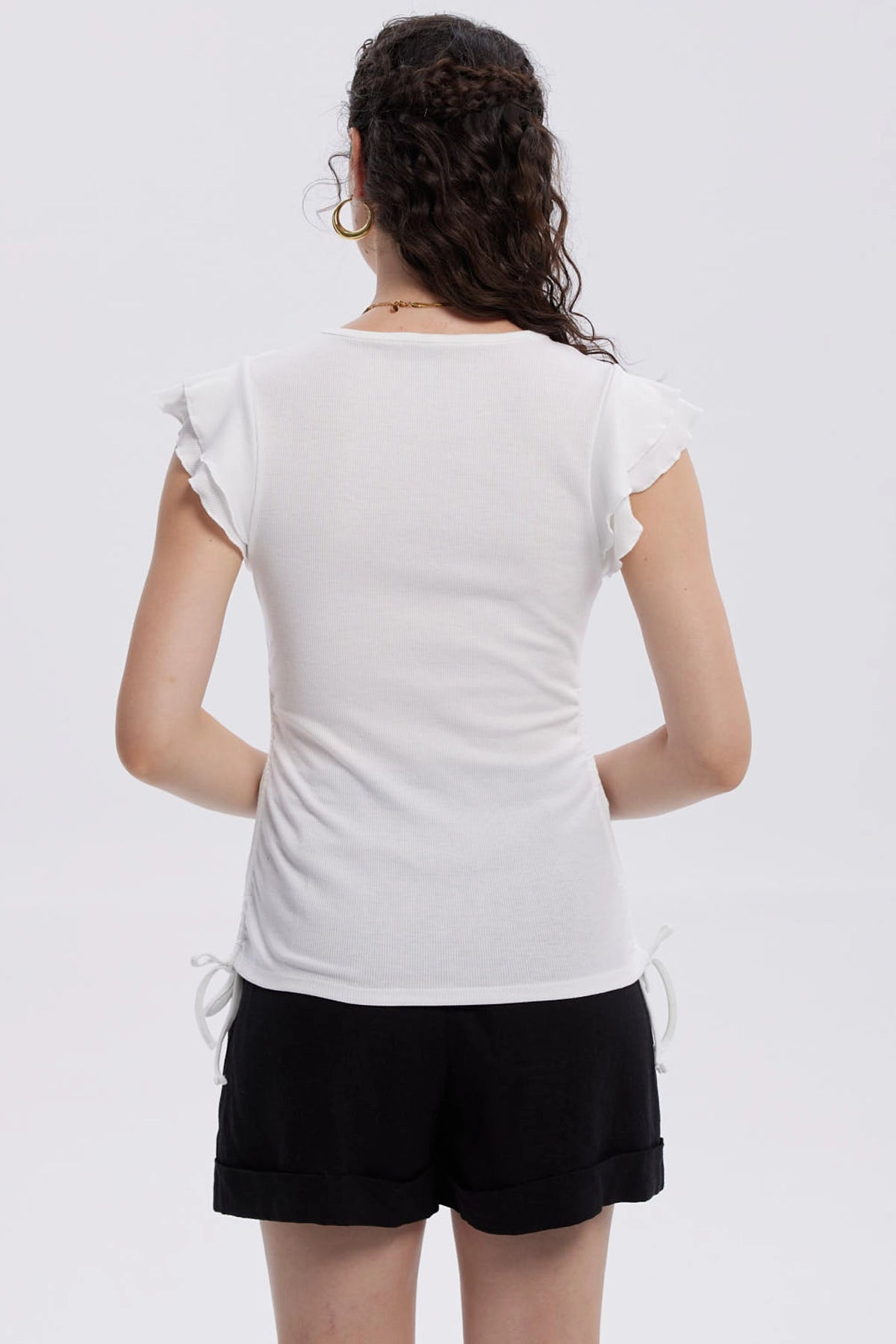 Polera Mujer Manga Vuelos Arena