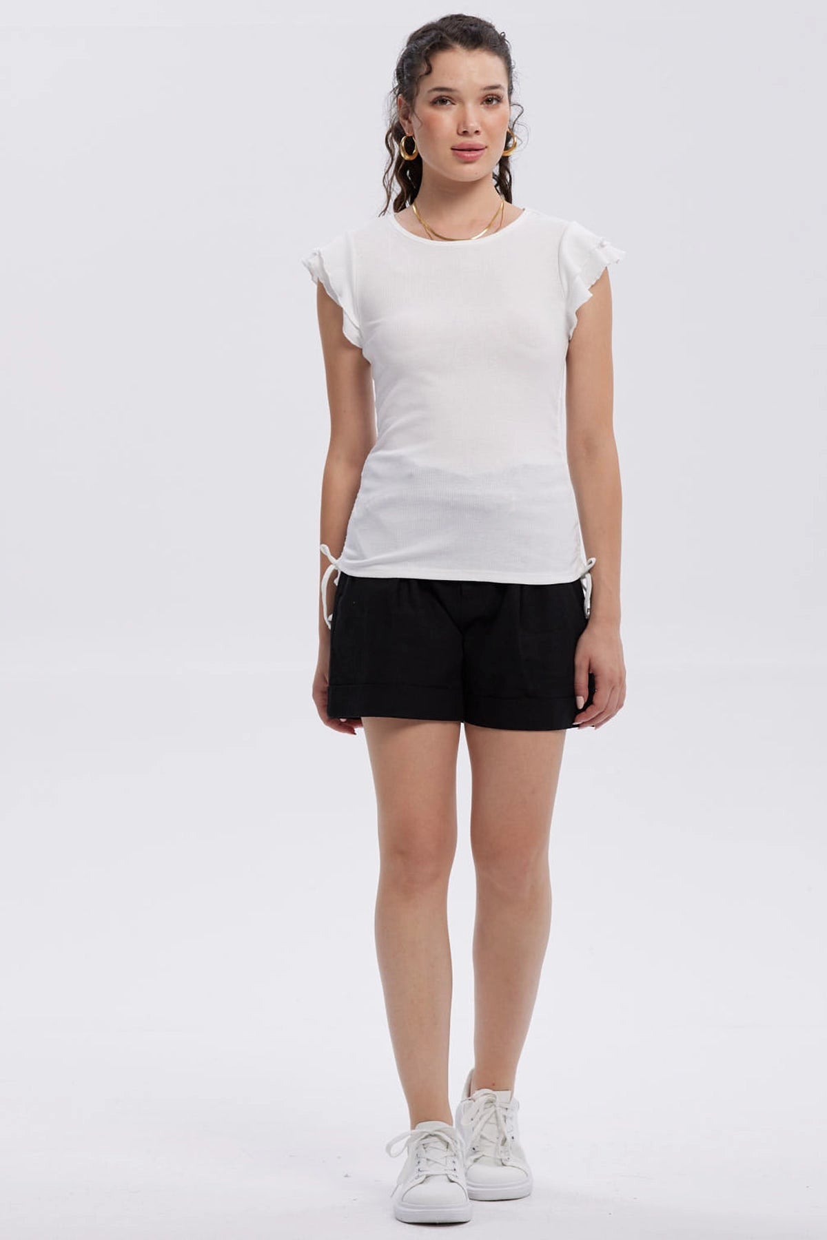 Polera Mujer Manga Vuelos Arena