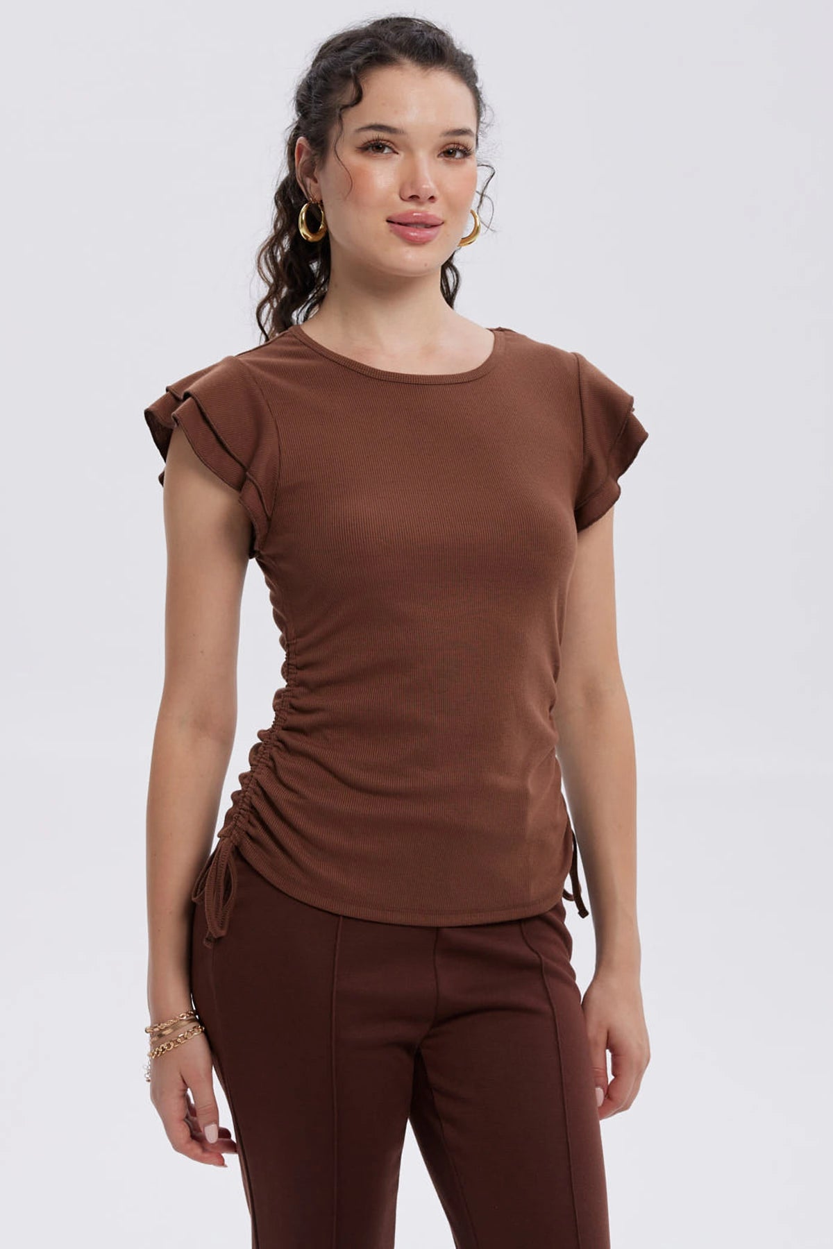 Polera café vuelos mujer Fashion's Park Chile – Fashion´s Park