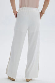 Pantalón Mujer Palazzo Pretina Elástica Crudo