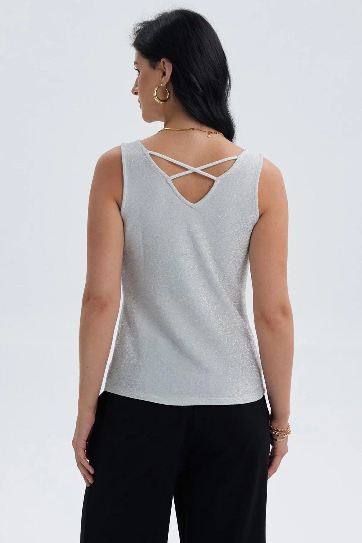 Polera Mujer Pabilo Lisa Con Textura Crudo