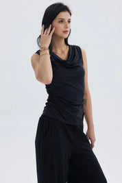 Polera Mujer Cuello Espalda Negro