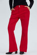Pantalón Mujer 2 Botones Rojo Oscuro