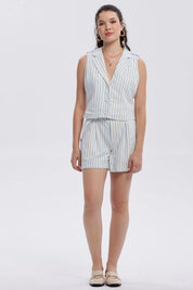 Short Mujer Con Cinturón Crudo