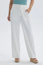 Pantalón Mujer Sastrero Con Pinzas Crudo