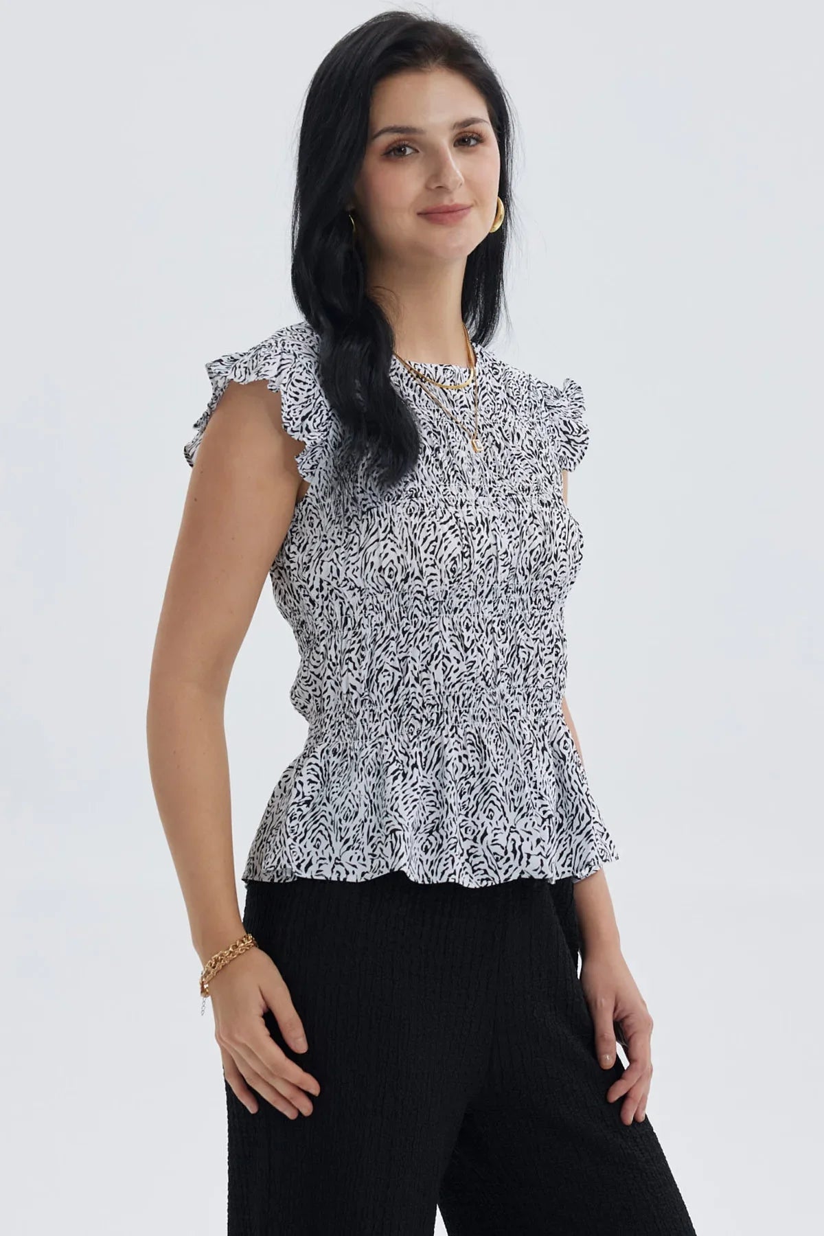 Blusa Mujer Panal Blanco