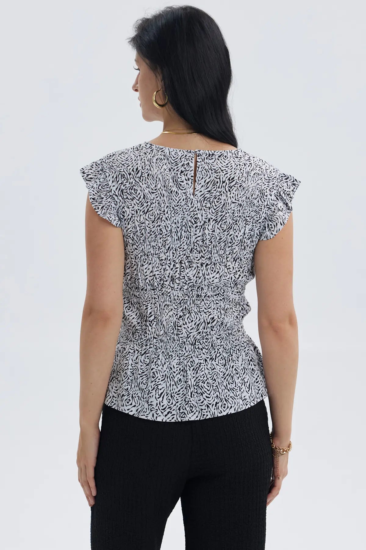 Blusa Mujer Panal Blanco