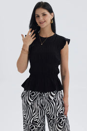Blusa Mujer Panal Negro