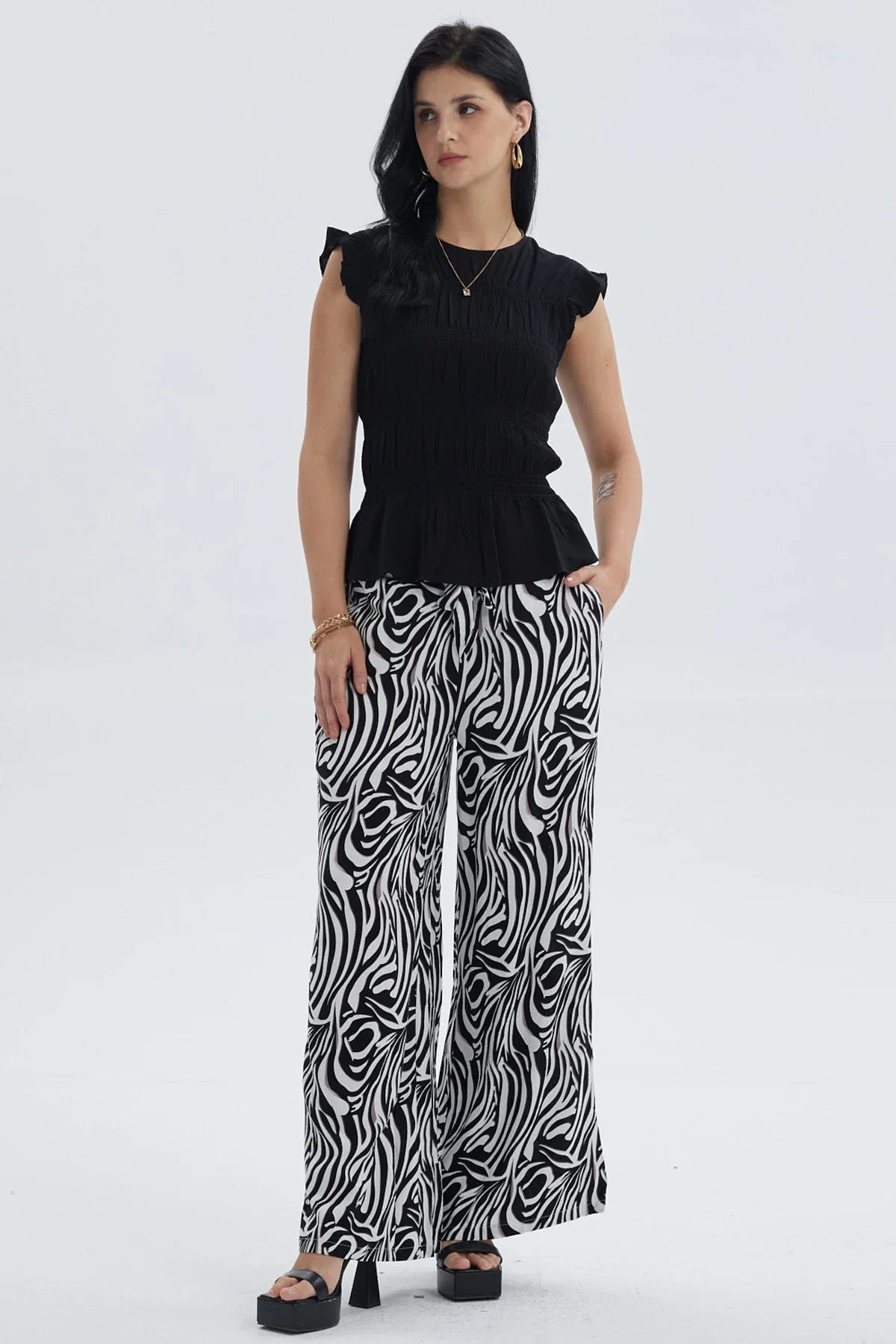 Blusa Mujer Panal Negro