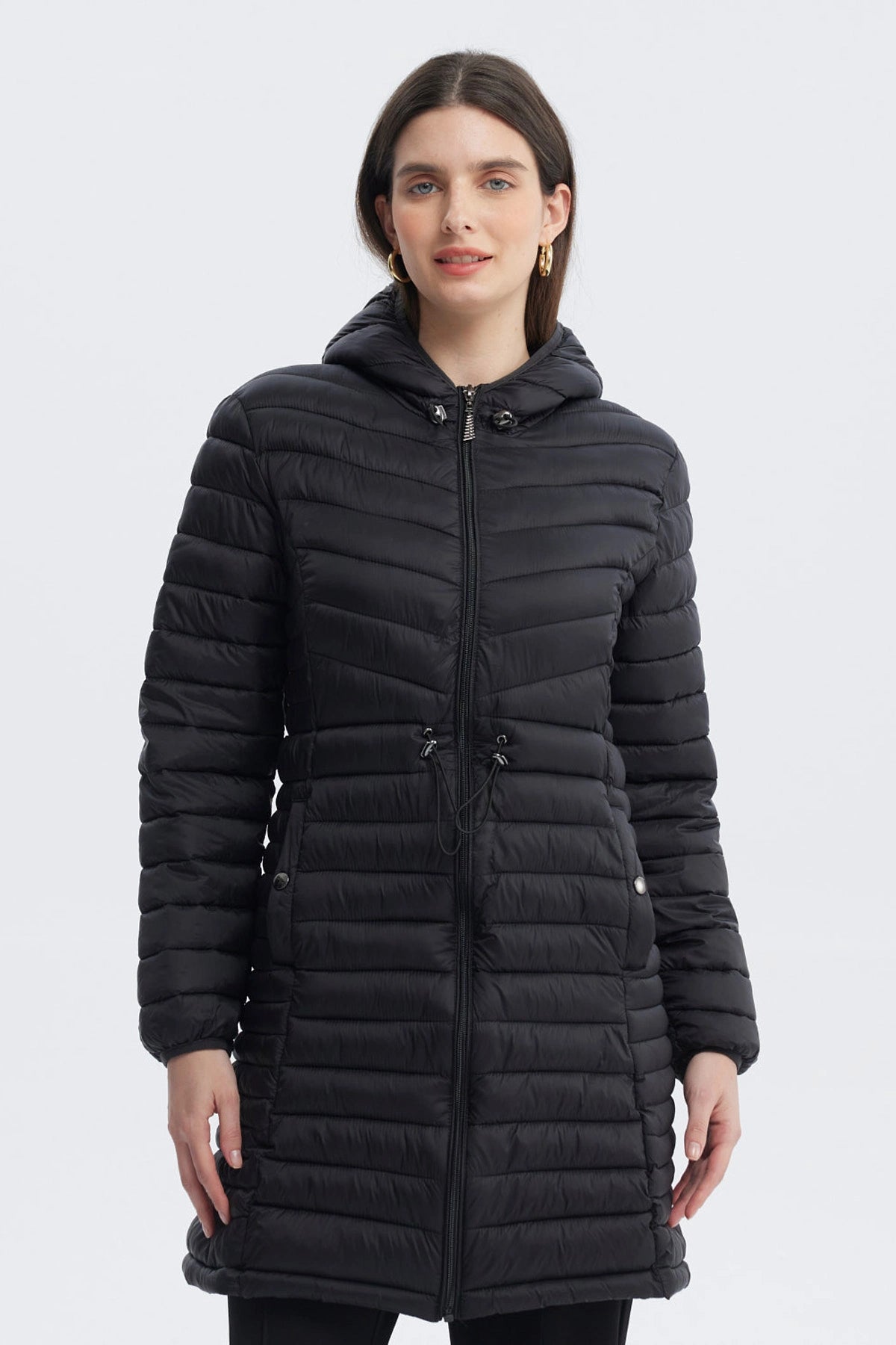 Parka Mujer Larga Básica Negro – Fashion´s Park