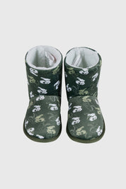 Pantufla Niño Bota Militar Verde