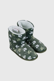 Pantufla Niño Bota Militar Verde