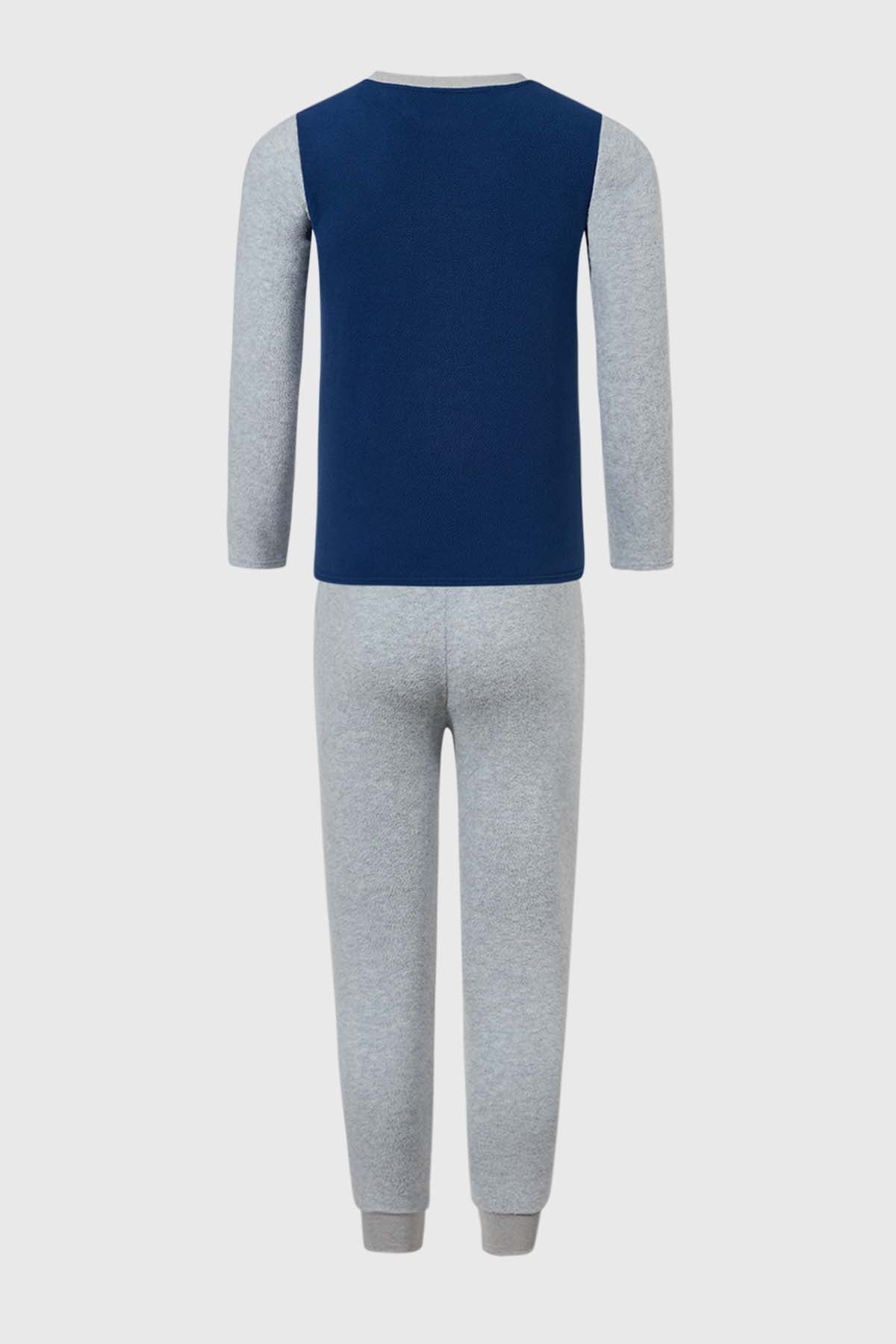 Pijama Niño Polar Print Gris