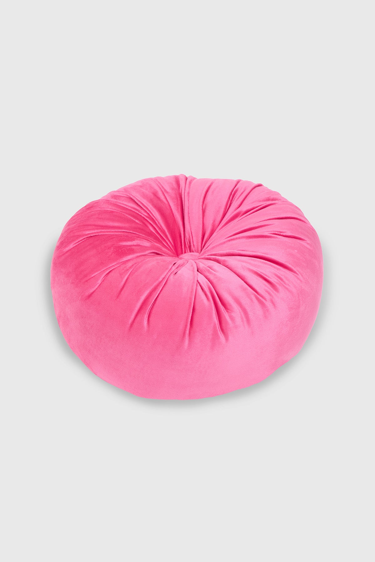Cojín Unisex Velvet Redondo Fucsia