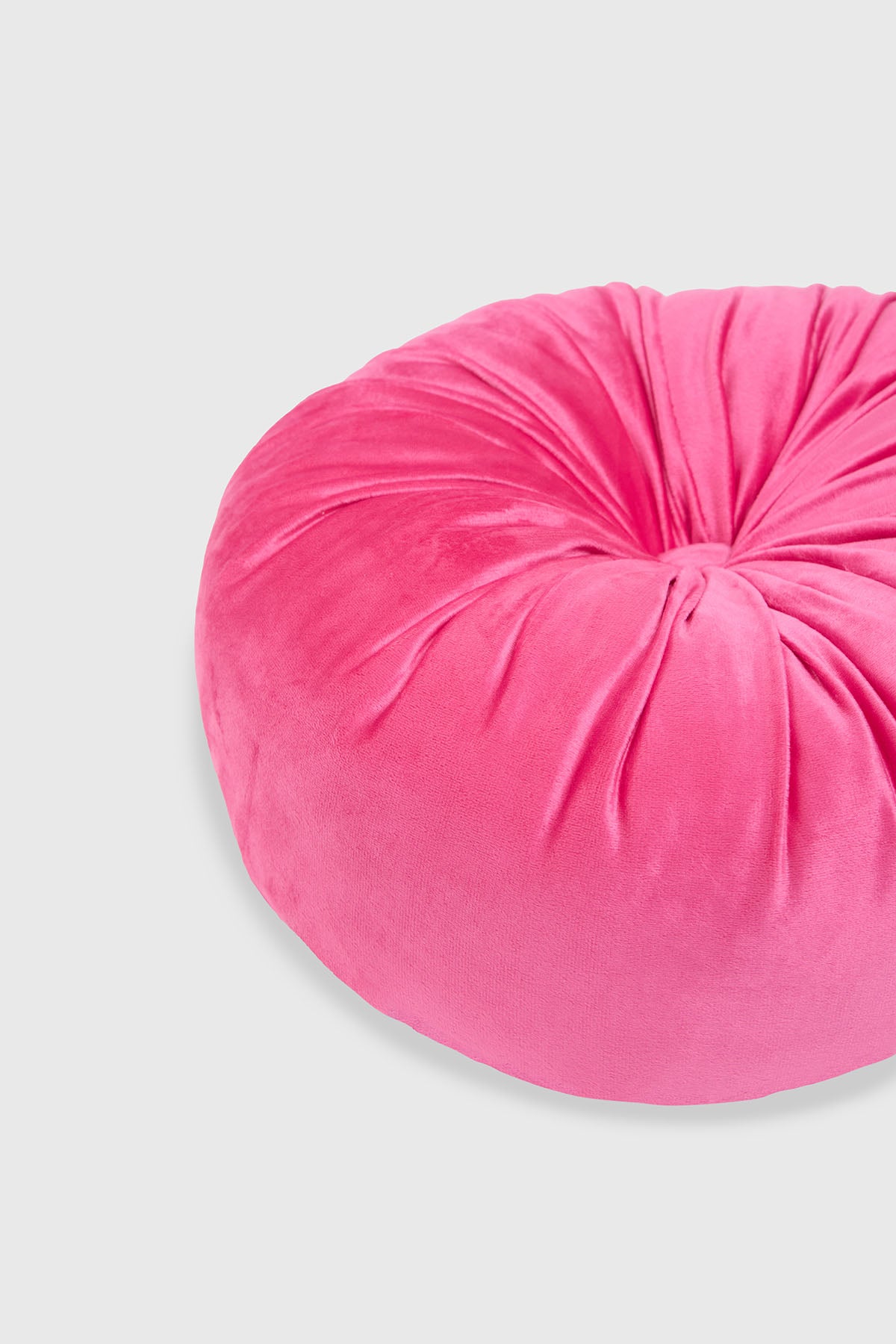 Cojín Unisex Velvet Redondo Fucsia