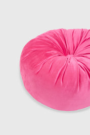 Cojín Unisex Velvet Redondo Fucsia