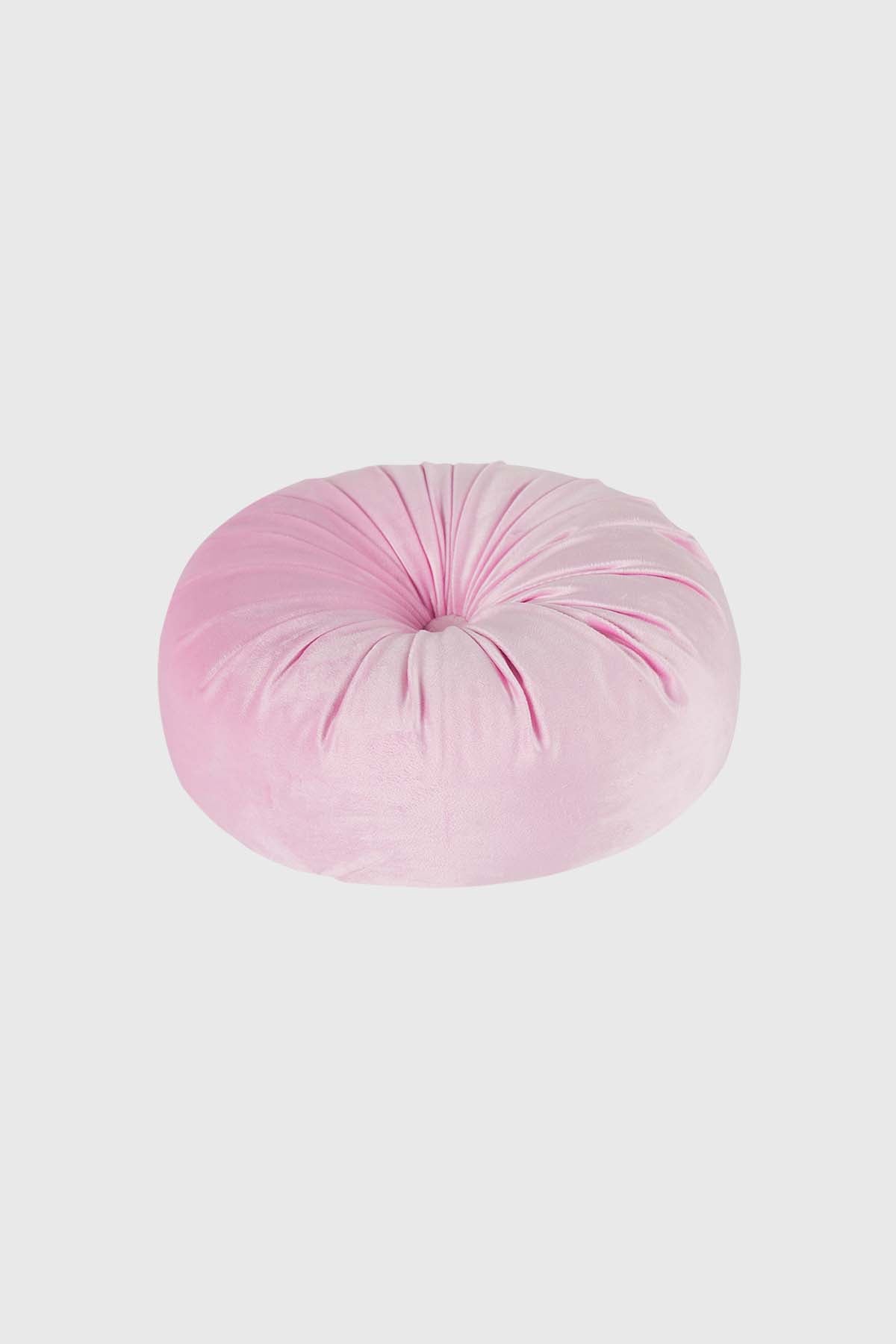 Cojín Velvet Redondo Rosado