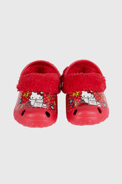 Sandalia Home Fur Hello Kitty Rojo