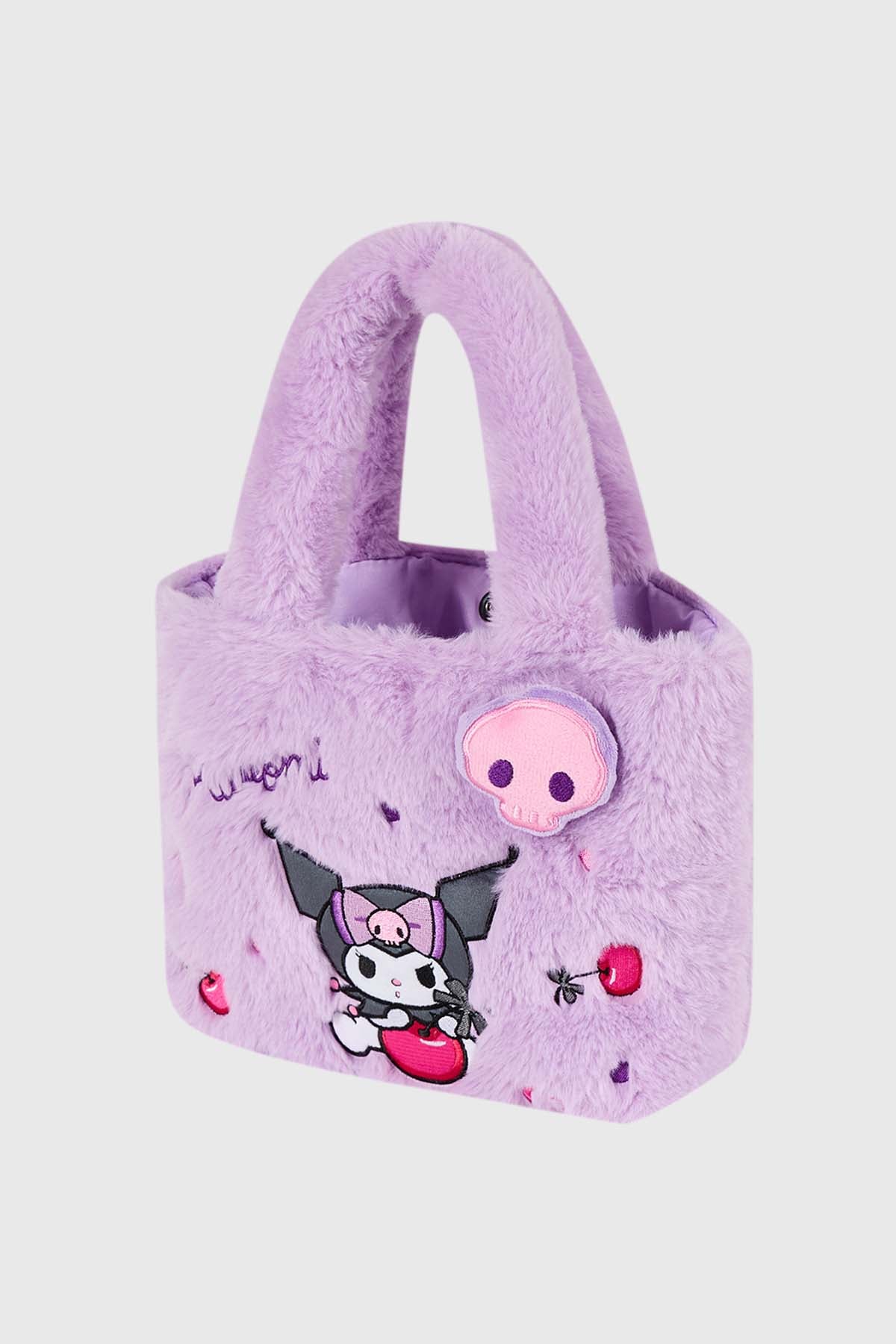 Bolsa Home Cartera Bordada Kuromi Morado