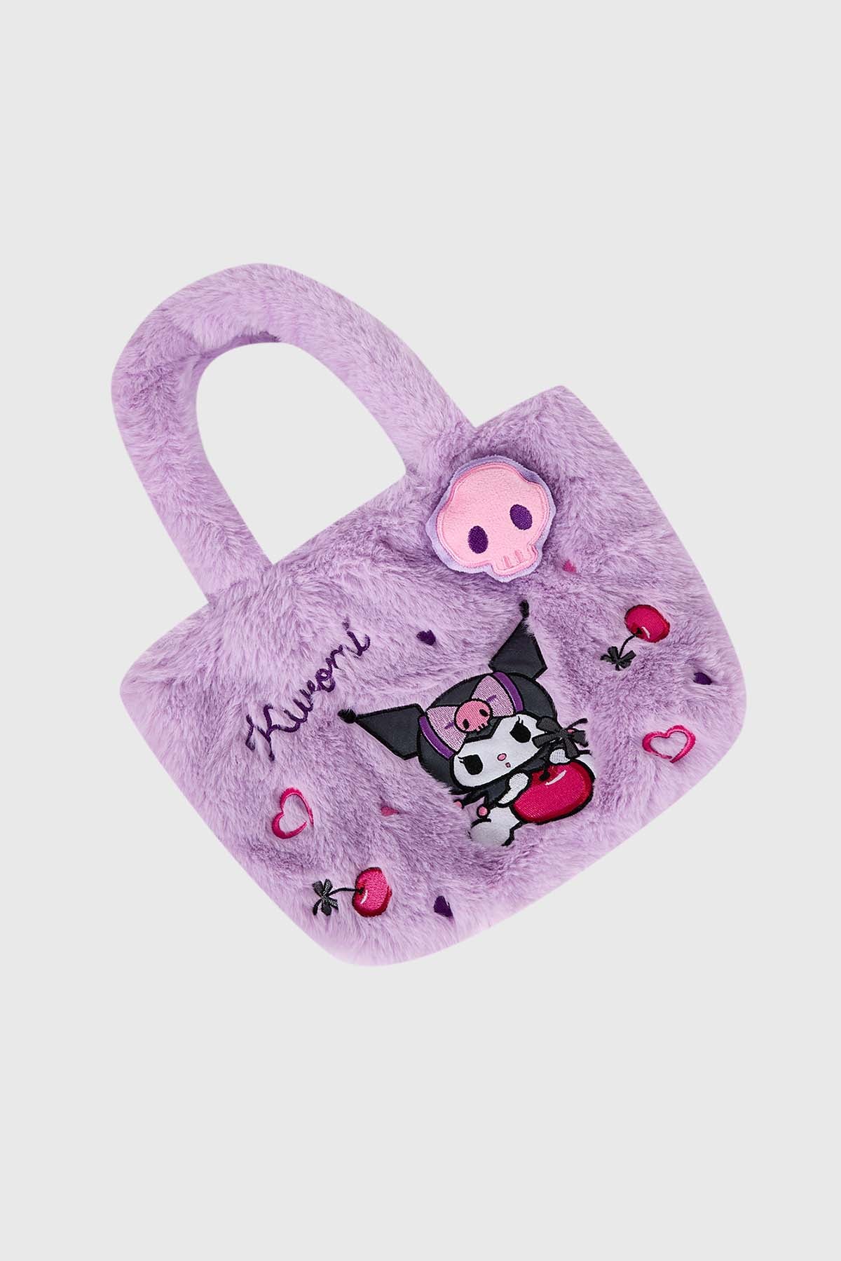 Bolsa Home Cartera Bordada Kuromi Morado