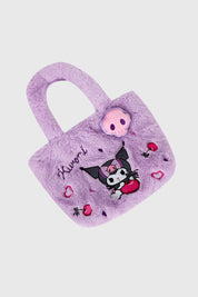 Bolsa Home Cartera Bordada Kuromi Morado