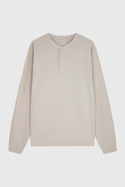 Polera Hombre Tres Botones Beige