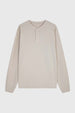 Polera Hombre Tres Botones Beige