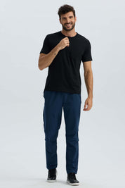 Polera Hombre Básica Con Bolsillo Negro