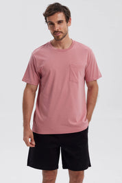 Polera Hombre Básica Con Bolsillo Sandía