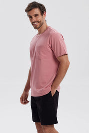 Polera Hombre Básica Con Bolsillo Sandía