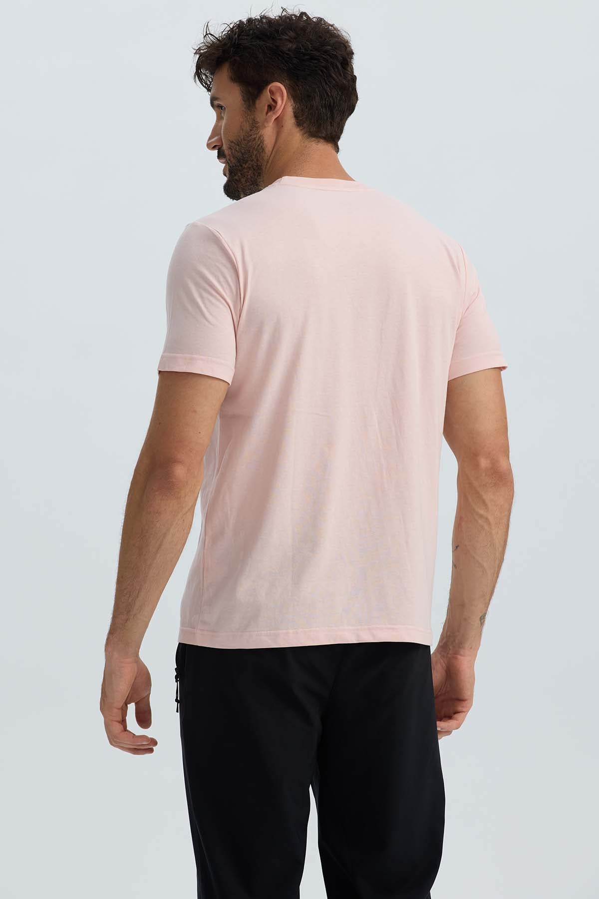 Polera Hombre Básica Con Bolsillo Rosado