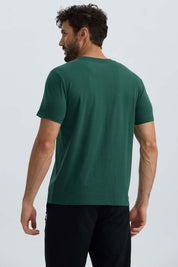 Polera Hombre Básica Con Bolsillo Verde Olivo