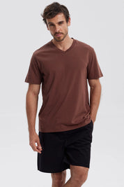 Polera Hombre Básica Café Oscuro